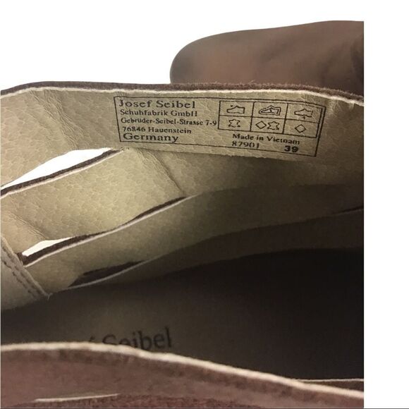 Josef Siebel Ankle Boots Brown Block Heel Bootie - Picture 10 of 12